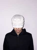 "SKULL" BEANIE WHITE