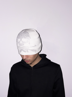 "SKULL" BEANIE WHITE