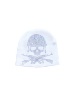 "SKULL" BEANIE WHITE